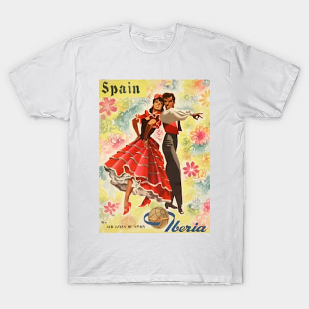 Retro, vintage Spanish Flamenco dancers T-Shirt by Petko121212